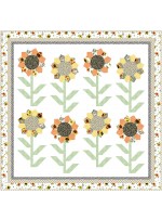 Growing Tall Sunflower Festival Quilt by Natalie Crabtree /65.5"x64.2"