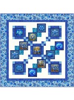 Joy Quilt feat. Tiles of Hanukkah by Brenda Plaster