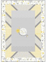 Panel pop to the moon and back Quilt by Swirly Girls Design 44"x62"