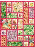 Tropical Floral Tiles Quilt feat. Tropical Sonata by Ladeebug Design