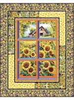 Keys to the Sunny View Quilt feat. Sunflowers & Honey Bees by Ladeebug Design