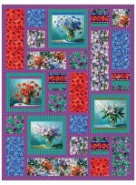 Valley Tiles Quilt feat. Valley Blossoms by Ladeebug Design