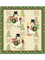 Holly Jolly Snowmen - Vintage Christmas Quilt by Coach House Designs 51"x55"