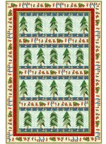 Lovely Woods - Vintage Christmas Quilt by Tamarinis 20"x39"