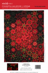 Poinsettia Millefiori feat. Scarlet Poinsettia Quilt Kit