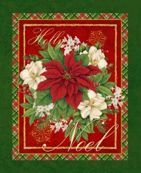 POINSETTIA BLOOM PANEL - 36" REPEAT