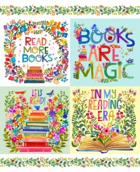 BOOKS ARE MAGIC PANEL -36" REPEAT