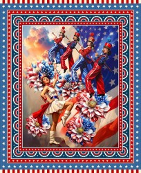 RED,WHITE & BEAUTIFUL PANEL 36" REPEAT
