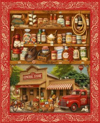 THE COUNTRY CORNER SHOP PANEL 44'' X 36''