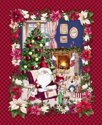 PAWS & CLAUS CHRISTMAS PANEL 44'' X 36''