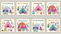 HAPPY CAMPER PANEL -24" REPEAT