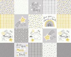 MY LITTLE STAR PATCH ON MINKY - 24 yard minimum - Contact your account manager to purchase
