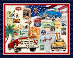 ROUTE 66 PANEL - 36" REPEAT