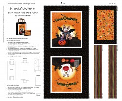 HOWL-O-WEEN TOTE ON COTTON DUCK