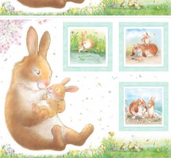 HUG A BUNNY - 36" PANEL