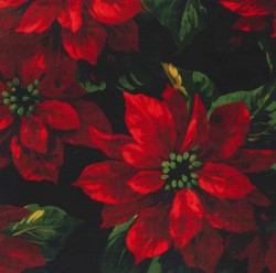 SCARLET POINSETTIA on MINKY - 24 yard minimum - Contact your account manager to purchase