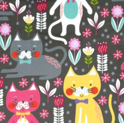 KITTY GARDEN on MINKY - 24 yard minimum - Contact your account manager to purchase