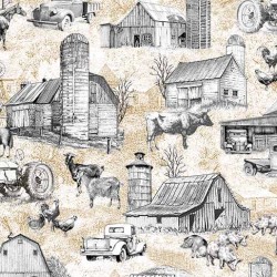 ON THE FARM TOILE