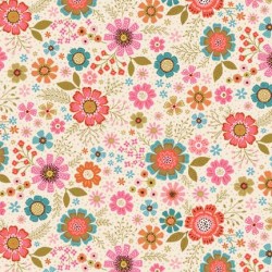 FOLKLORE FLOWERS ON MINKY  - 24 yard minimum - Contact your account manager to purchase