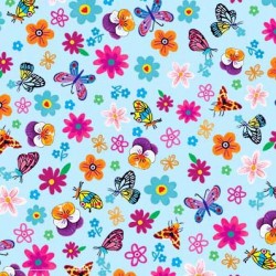 PLAYFUL GARDEN ON MINKY  - 24 yard minimum - Contact your account manager to purchase