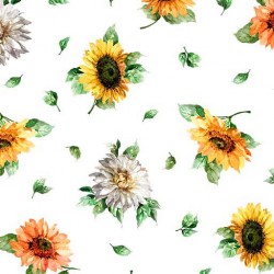 SUNFLOWER SPLENDOR ON MINKY - Contact your account manager to purchase