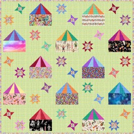 Circus Tents Quilt feat. A Night at the Circus By Natalie Crabtree 