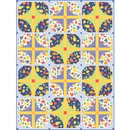 Courtyard - A Bushel and a Peck quilt by everyday stitches -64"x85"