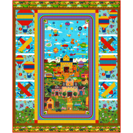 Flying High Quilt feat. Acme Flying School by Marsha Evans Moore - free pattern available November 2026