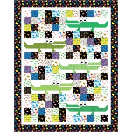 Al the Gator - Animal Alphabet Quilt by Swirly Girls Design - 74"x94"