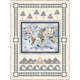 Scenic Quilt Around the World by Miss Winnie Designs 68"Wx92"H 