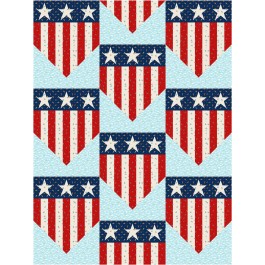 Star Spangled Shield Quilt  feat. Aviation Adventure by Sew Much More 