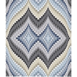 Strata Bargello Graphite Quilt by Carl Hentsch of 3dogdesignco  /83-3/4"x94"