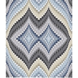 Strata Bargello Graphite Quilt by Carl Hentsch of 3dogdesignco  /83-3/4"x94"