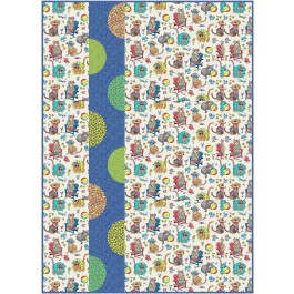 Behind the scenes beach cats quilt by swirly girls design /46"Wx64"H