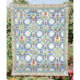 Gnome Mobile Better Gnomes and Gardens Quilt by Project House 360 / 57"x69"