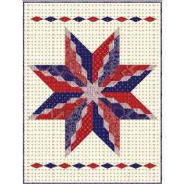 Big Star Diamond Quilt by Hunter's Design Studio / 52" x 68"