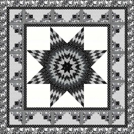 Black Hole Quilt by Project House 360 black and white