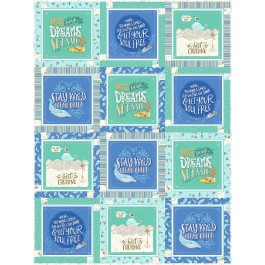 Block Talk -make a splash Quilt by Swirly Girls / 62"x82"