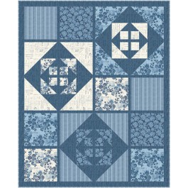 ripples cubed- blue jean baby by Canuck Quilter Designs  / 55.5"x68.5"