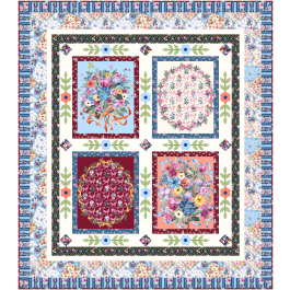 Flower Play Quilt feat. Bohemian Lane by Marsha Evans Moore- free pattern available May 2026