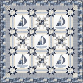 Set Sail Bon Voyage Quilt by Christine Stainbrook /51"x51"" - free pattern available in February