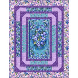 Beveled Quilt feat. Brush of Iris by Kari Nichols Quilting Renditions