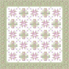 Victory Garden Quilt feat. Budding Roses by Project House 360