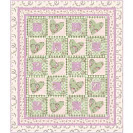 Budding Rose Patch Quilt feat. Budding Roses by Ladeebug Design