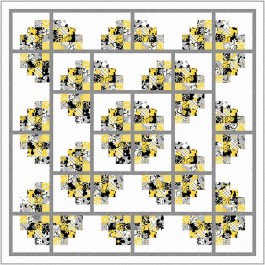 Golden Illusions Quilt by Ladeebug Designs feat. Buttercup 