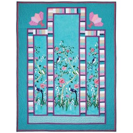 Chinoiserie Border Quilt by Marinda Stewart /41"x56"