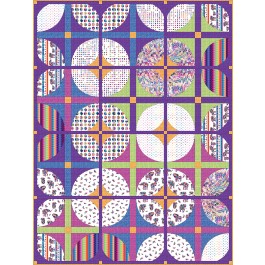 Courtyard - Colorforms Quilt by Everyday Stitches 64"x85"