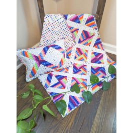 Colorforms Quilt and Pillow Sham by Daisi Toegel