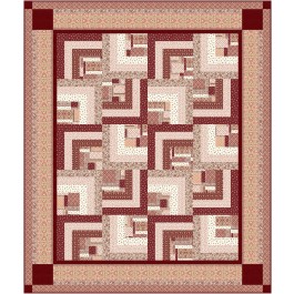 HIdden Cottage Boxes Quilt feat. Cottagecore Terracotta by Ladebug Design