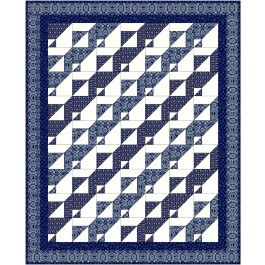 Unhinged quilt feat. Cottagecore Blue by Carolyns in Stitches
